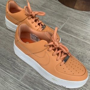 Tan Nike platform shoes. Great condition